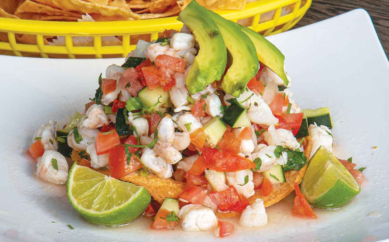 tostada de ceviche